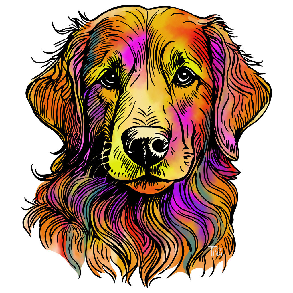 Retriever | Illustrationen, digitalpainting, animals, dogs, hunde, art, Kunst, Illustrationsart, Bielefeld, Germany - Realisiert mit Pictrs.com
