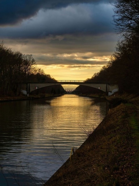 Brücke im Abendrot | Abendstimmung