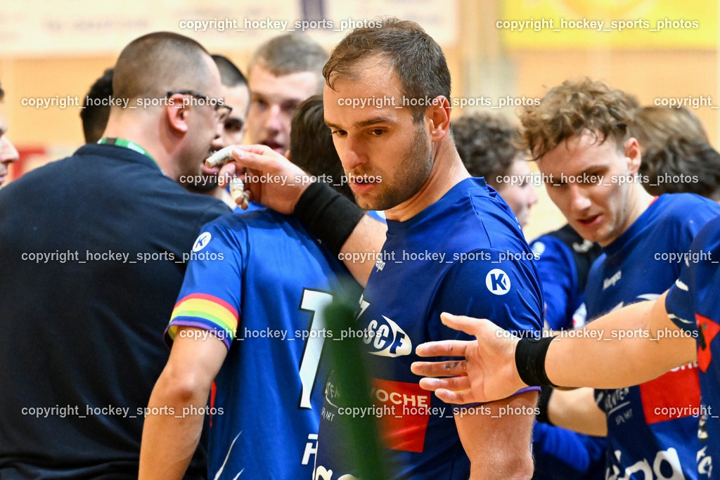 SC Ferlach vs. HSG Holding Graz 23.9.2023 | #57 LEBAN Patrik SC Ferlach, SC Ferlach vs. HSG Holding Graz 23.9.2023, SC Ferlach vs. HSG Holding Graz am 23.09.2023 in Bleiburg (Ballspielhalle Ferlach), Austria, (Photo by Bernd Stefan)