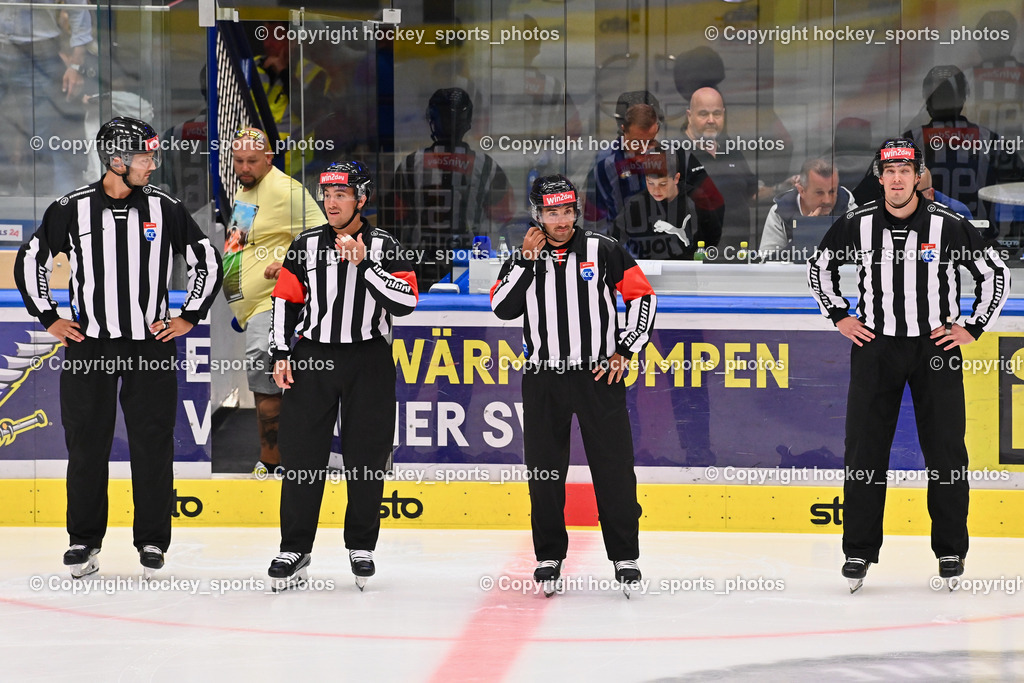 EC IDM Wärmepumpen VSV vs. HC Pustertal 8.9.2023 | SEEWALD Jeremia, OFNER Christian, STERNAT Christoph, PUFF Wolfgang, Referees