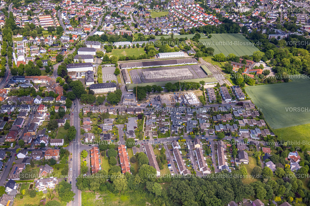 Hamm220504350 | Luftbild, Schützenstraße Freifläche und Baugebiet südlich der Ludwig-Teleky-Straße, Bundesverwaltungsamt Hamm, Uentrop, Hamm, Ruhrgebiet, Nordrhein-Westfalen, Deutschland