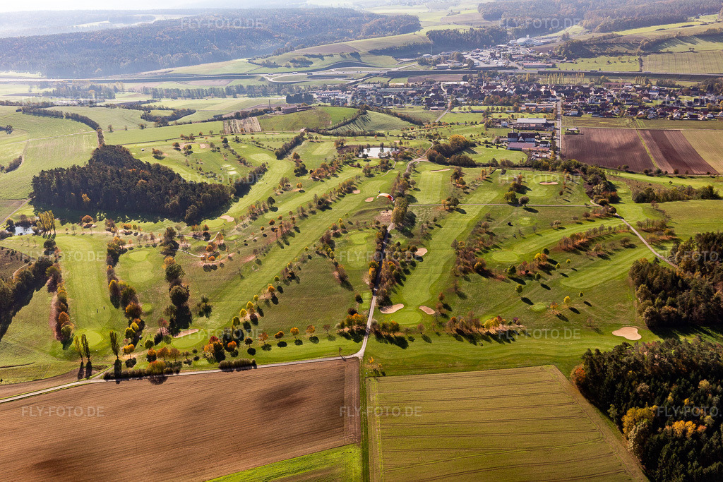 Luftbild: Golfclub Steigerwald e. V in Geiselwind im Bundesland Bayern in Deutschland. Foto: IMG_119561.jpg vom 26.10.2019 durch Werner Riehm/FLY-FOTO.de