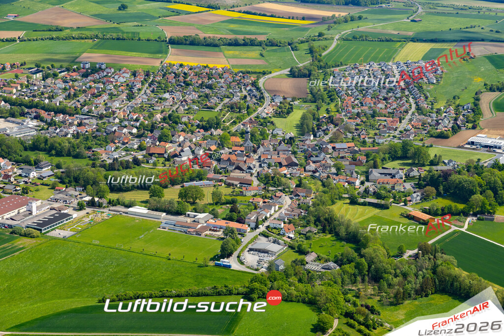 Die Luftaufnahme Unterlauter - Lautertal wurde 2022 vom Flugzeug aus (keine Drohne) erstellt. Hohe Auflösung -für große Poster und Wandbilder geeignet - Garantiert!