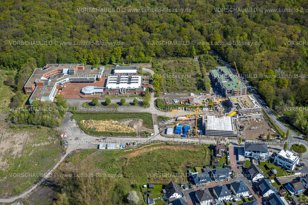 Bergkamen230406586 | Luftbild, Baustelle und Neubau, Grone Bildungszentrum NRW, TÜV Nord, neues Wohngebiet Unter den Telgen, Weddinghofen, Bergkamen, Ruhrgebiet, Nordrhein-Westfalen, Deutschland