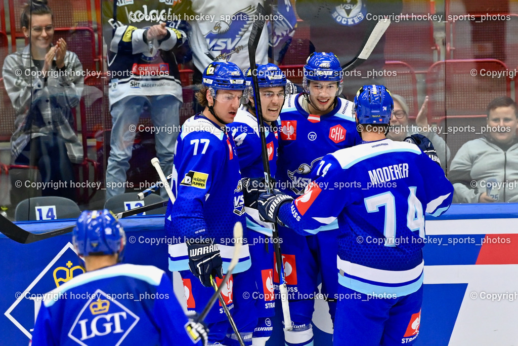 EC IDM Wärmepumpen VSV vs. Comarch Cracovia 11.9.2022 | #40 Elias Wallenta, Jubel EC VSV Mannschaft, #77 Philipp Lindner, #74 Kevin Moderer, #14 Johannes Tschurnig