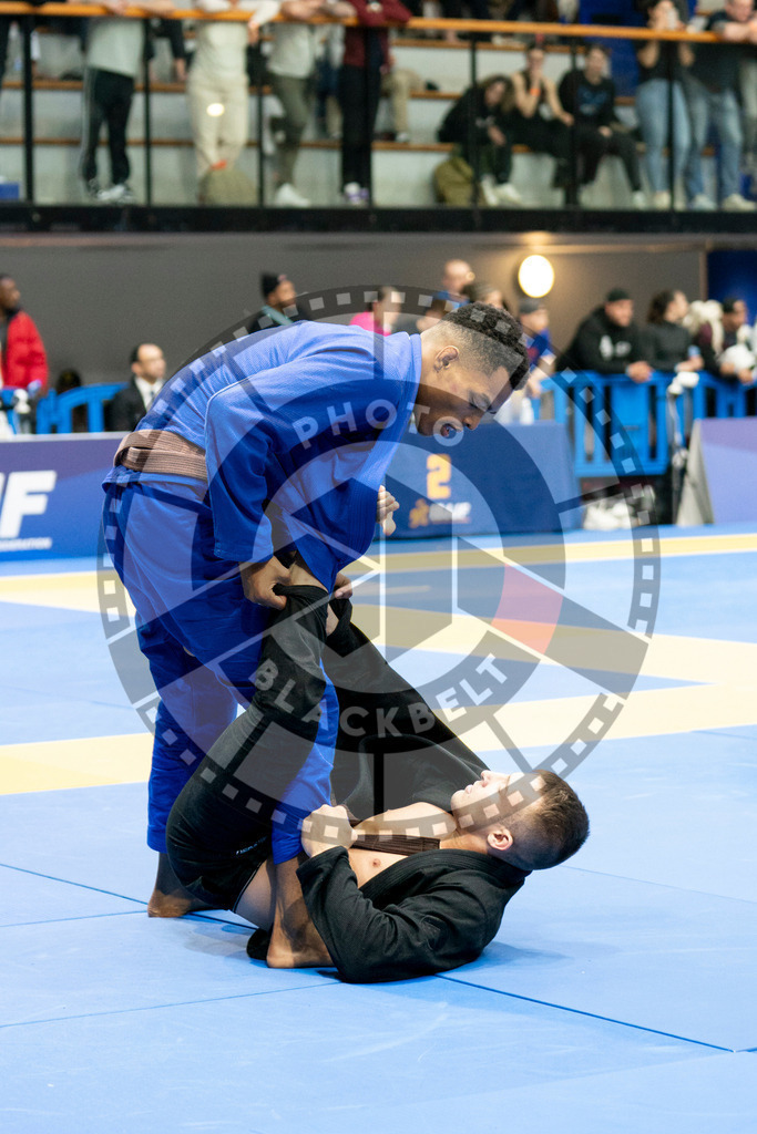 20240124PBB03151 | Fighters compete during the second day of the IBJJF European Championship in Paris, France, on January 24, 2024.