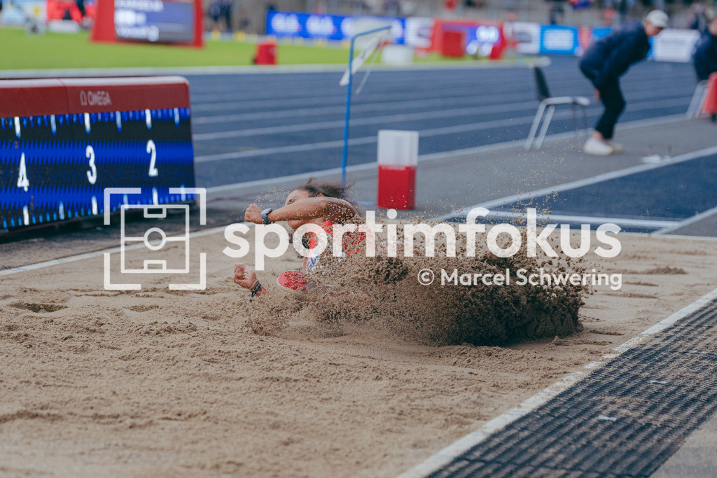 Deutsche Meisterschaften der Frauen und Männer 2026 | Tabea Christ, LG Brillux Münster, Weitsprung, Deutsche Meisterschaften der Frauen und Männer 2026, Lohrheidestadion Bochum-Wattenscheid, 26.07.2026. Foto: Marcel Schwering / sportimfokus - Realisiert mit Pictrs.com