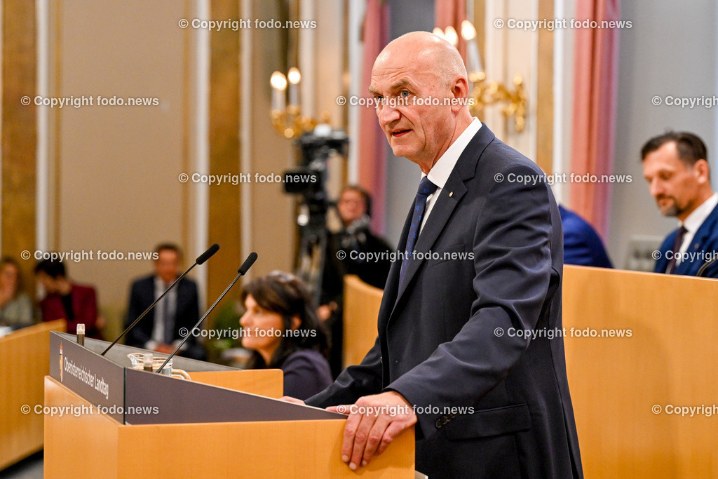 Landhaus Linz_ Promenade_ Landtagssitzung_ 24.10.2024-33 | 24.10.2024, Landhaus Linz AUT, Promenade, Landtagssitzung, im Bild LR Christian Doerfel (VP)