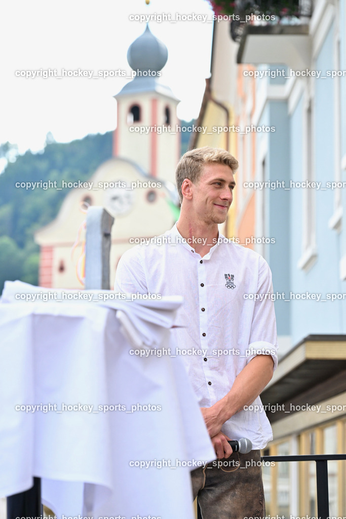 Empfang Heiko Gigler in Gmünd | Empfang Heiko Gigler in Gmünd, Empfang Heiko Gigler in Gmünd am 14.08.2024 in Gmünd (Hauptplatz Gmünd), Austria, (Photo by Bernd Stefan)
