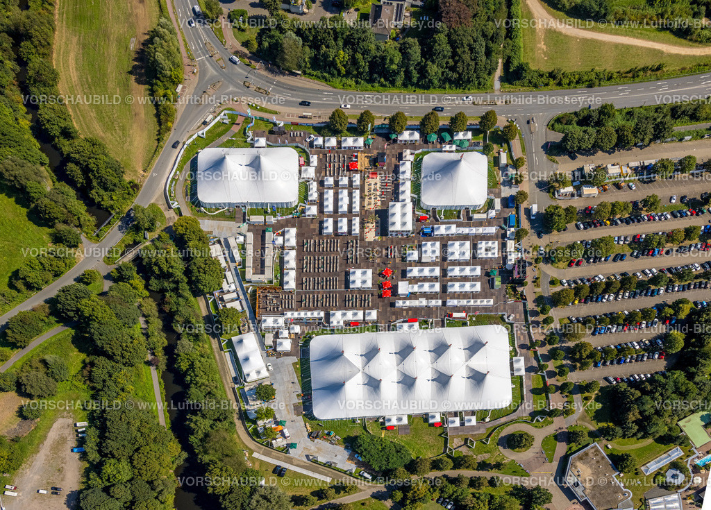 Bochum240816002 | Luftbild, Zeltfestival Ruhr, Event Großveranstaltung mit Musik und Kunst am Kemnader See in Witten und Bochum, Querenburg, Bochum, Ruhrgebiet, Nordrhein-Westfalen, Deutschland