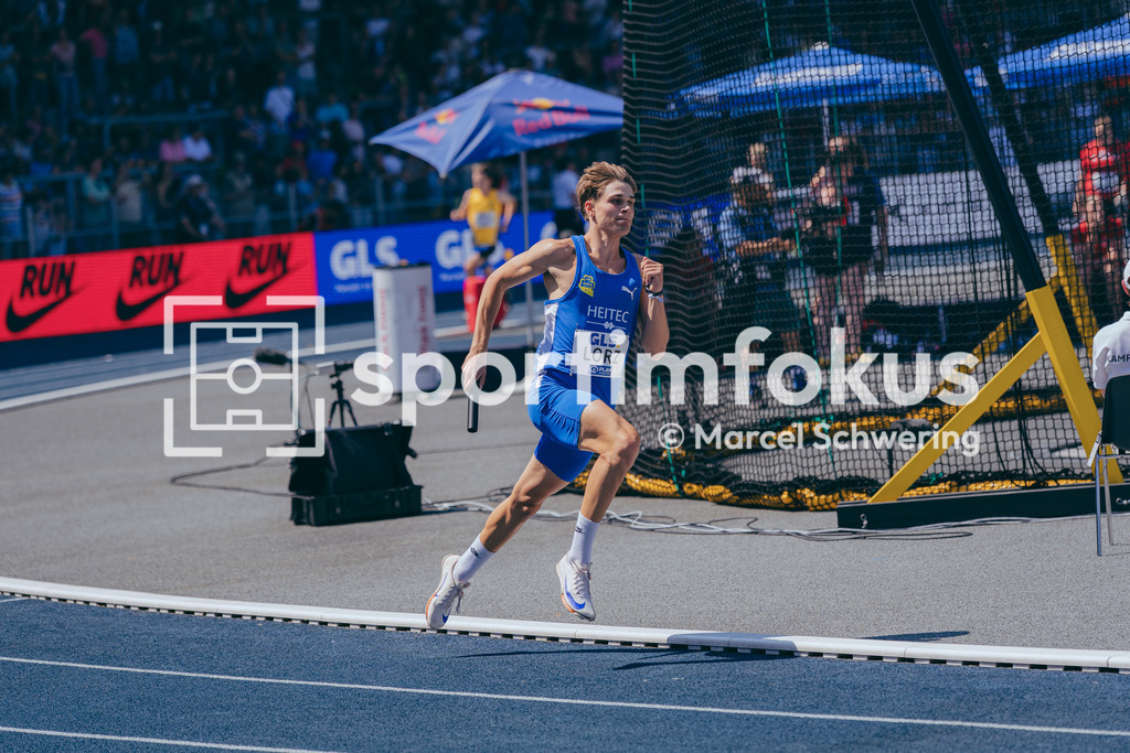 Deutsche Meisterschaften der Frauen und Männer 2026 | Johannes Lorz, LAC Quelle Fürth, U20 4x400-Meter-Staffel, Deutsche Meisterschaften der Frauen und Männer 2026, Lohrheidestadion Bochum-Wattenscheid, 25.07.2026. Foto: Marcel Schwering / sportimfokus - Realisiert mit Pictrs.com