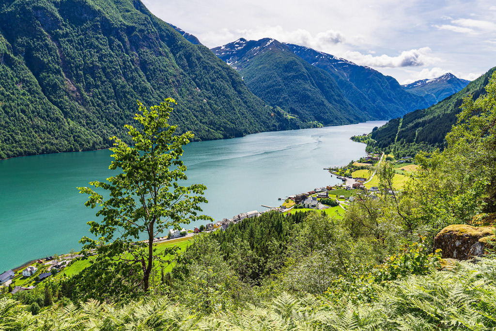 Blick auf den Fjærlandfsjord in Norwegen | Blick auf den Fjærlandfsjord in Norwegen.
