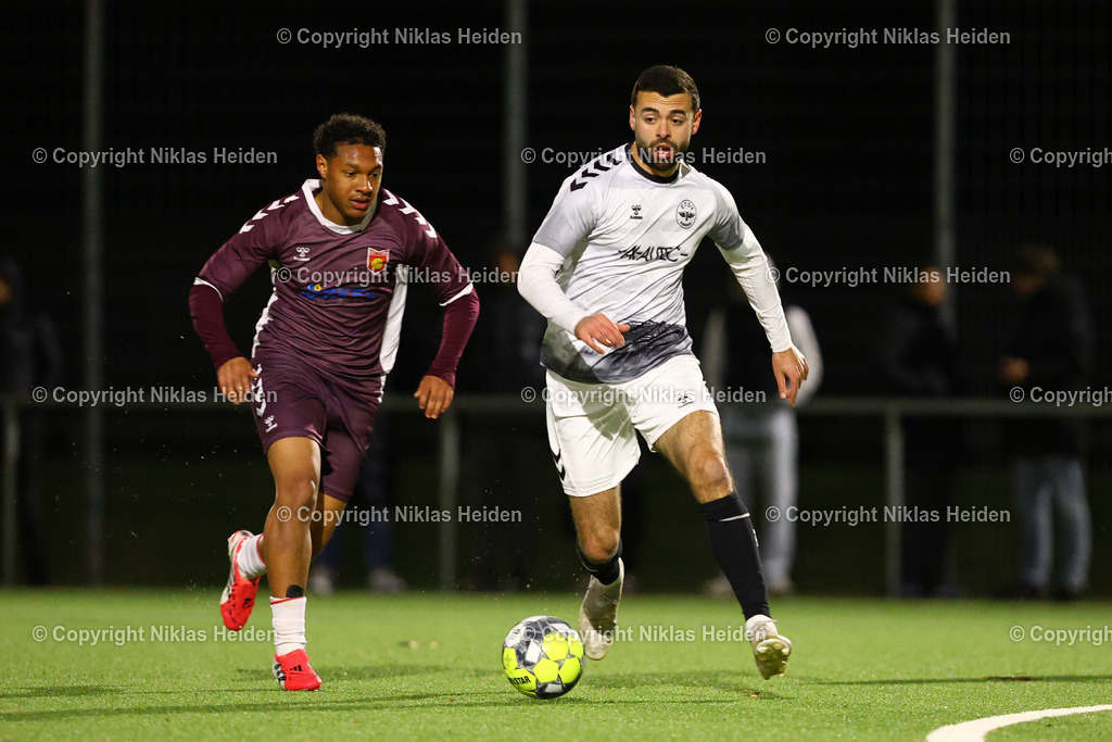 NH_HT16_ETSVHamburg_OberligaHamburg_25032026 | #10 Chris Tabi Bandoh (HT 16), #17 Can Kömürcü (ETSV Hamburg)Fußball I Herren I Gamesright Oberliga Hamburg I Saison 2025-2026  I 22. Spieltag I HT 16 - ETSV Hamburg I 25.03.2026 I Sportplatz Legienstraße