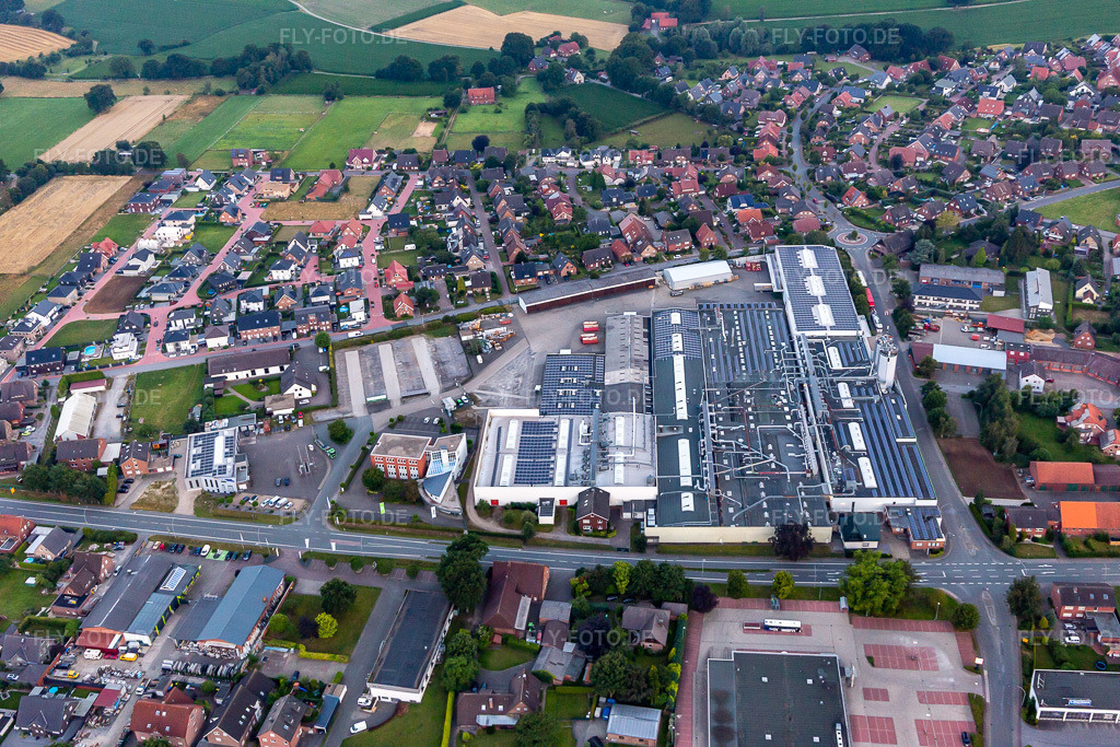 Ortsteil Dorfheide Schwering Türenwerk | Luftbild: Ortsteil Dorfheide Schwering Türenwerk in Reken im Bundesland Nordrhein-Westfalen in Deutschland. Foto: IMG_008293.jpg vom 19.07.2020 durch Werner Riehm/FLY-FOTO.de - Realisiert mit Pictrs.com