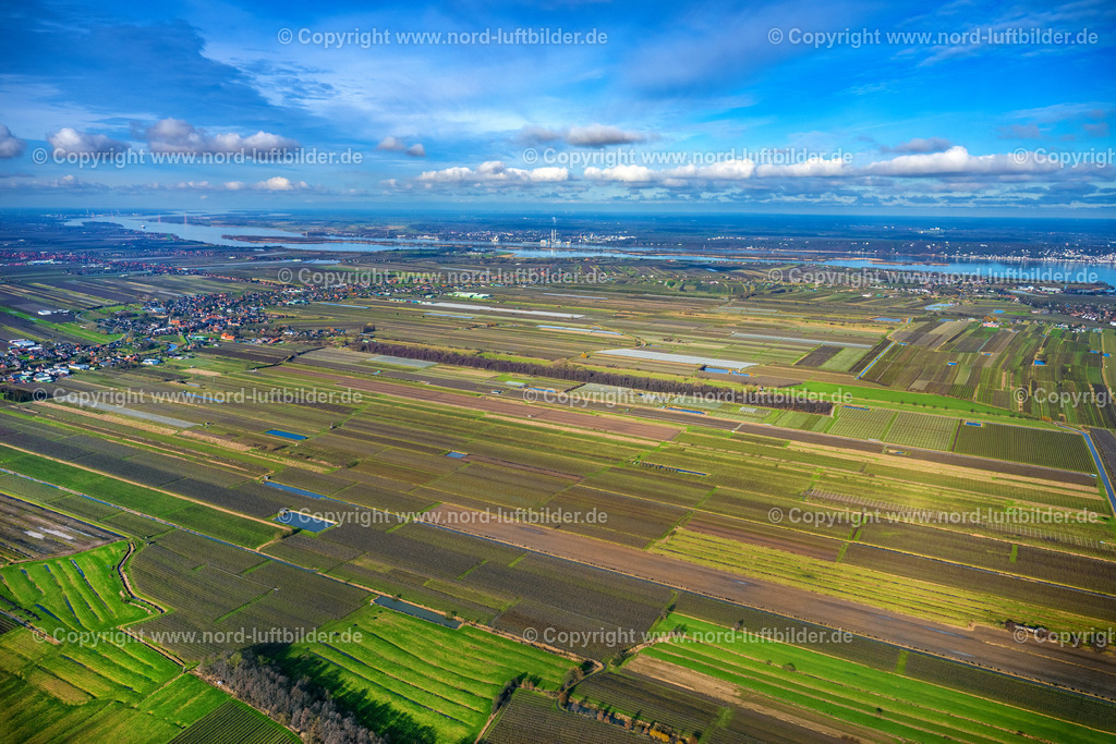 Estebrügge_Altes_Land_ELS_3317040223 | ESTEBRüGGE 04.02.2023 Strukturen auf landwirtschaftlichen Feldern in Estebrügge im Bundesland Niedersachsen, Deutschland. // Structures on agricultural fields in Estebruegge in the state Lower Saxony, Germany. Foto: Martin Elsen