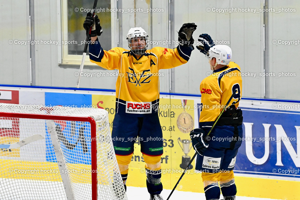 DSG Ledenitzen vs. ELV Zauchen 16.12.2022 | Jubel ELV Zauchen, #74 Spitzer Patrick, #9 Frei Christopher