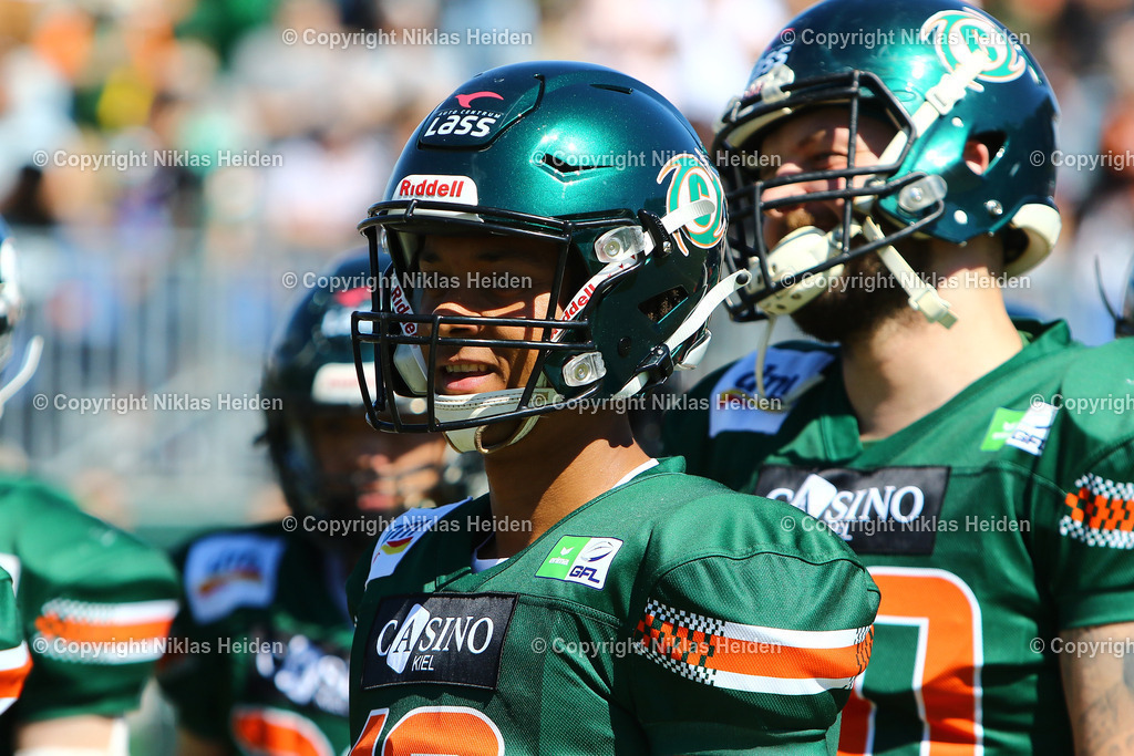 NH_KielBalticHurricanes_BerlinRebels_GermanFootballLeague_22062024 | #10 Cobian Adjei-Freeman (Kiel Baltic Hurricanes)Football I Herren I Erima German Football League I Saison 2024 I 4. Spieltag I Kiel Baltic Hurricanes - Berlin Rebels I 22.06.2024 I Kilia-Sportplätze