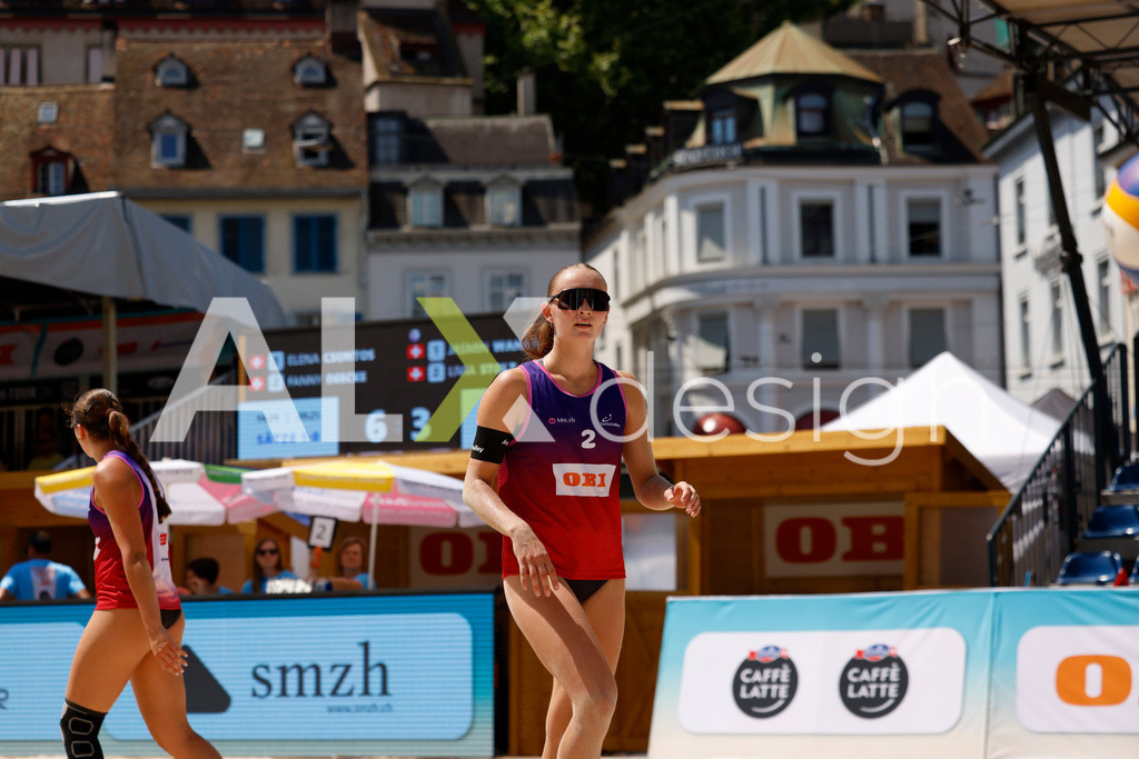 Obi BeachTour 2026 - Basel | BASEL, SWITZERLAND - JULY 18: LIVIA STOLZ (SUI) during the Obi BeachTour 2026 match between CSONTOS / DEECKE (SUI) and WANDELER / STOLZ (SUI) at Barfüsserplatz on July 18, 2026 in Basel, Switzerland. - Realisiert mit Pictrs.com