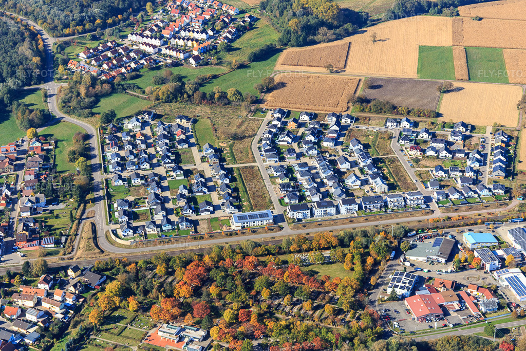 Luftbild: Neubaugebiet Paul-Klee-Ring in Wörth am Rhein im Bundesland Rheinland-Pfalz in Deutschland. Foto: IMG_130034.jpg vom 24.10.2021 durch Werner Riehm/FLY-FOTO.de
