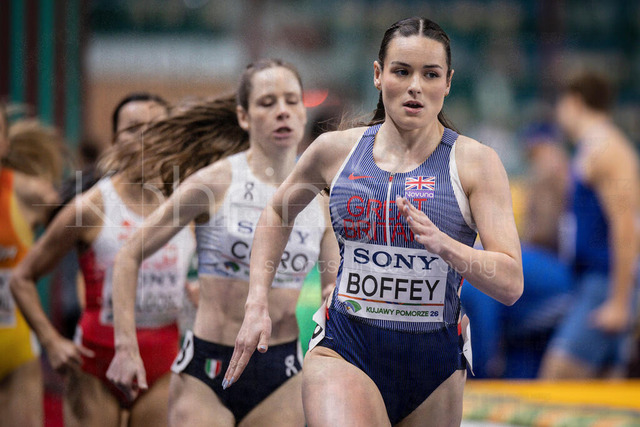 World Athletics Indoor Championships Kujawy Pomorze 26, 20.03.2026 | TORUN, POLAND - MARCH 20:  Isabelle BOFFEY (GBR) competes in the women's 800m during the World Athletics Indoor Championships Kujawy Pomorze 26 on day 1 / session 1 at Kujawsko-Pomorska Arena Torun on March 20, 2026 in Torun, Poland. 