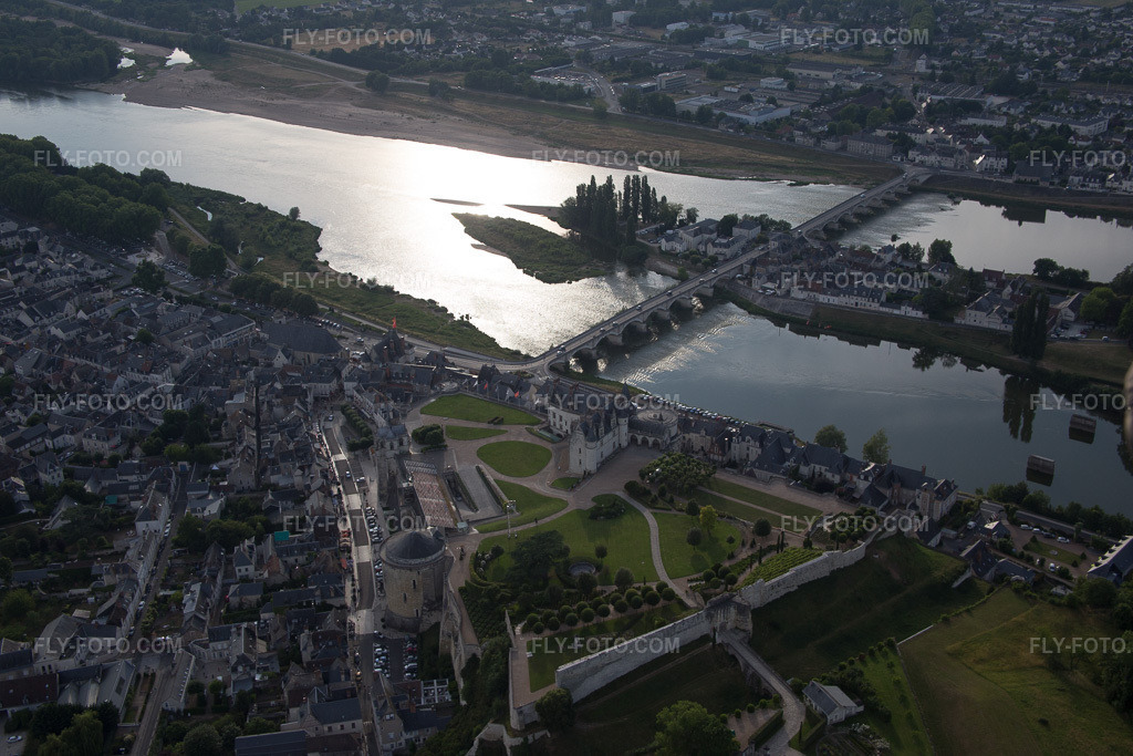 Aerial view: View of the town in Amboise in the state Indre et Loire, France.Photo: IMG_082396.jpg taken on 06/20/2015 by Werner Riehm/FLY-FOTO.comResolution of the original: 5472 x 3648 px