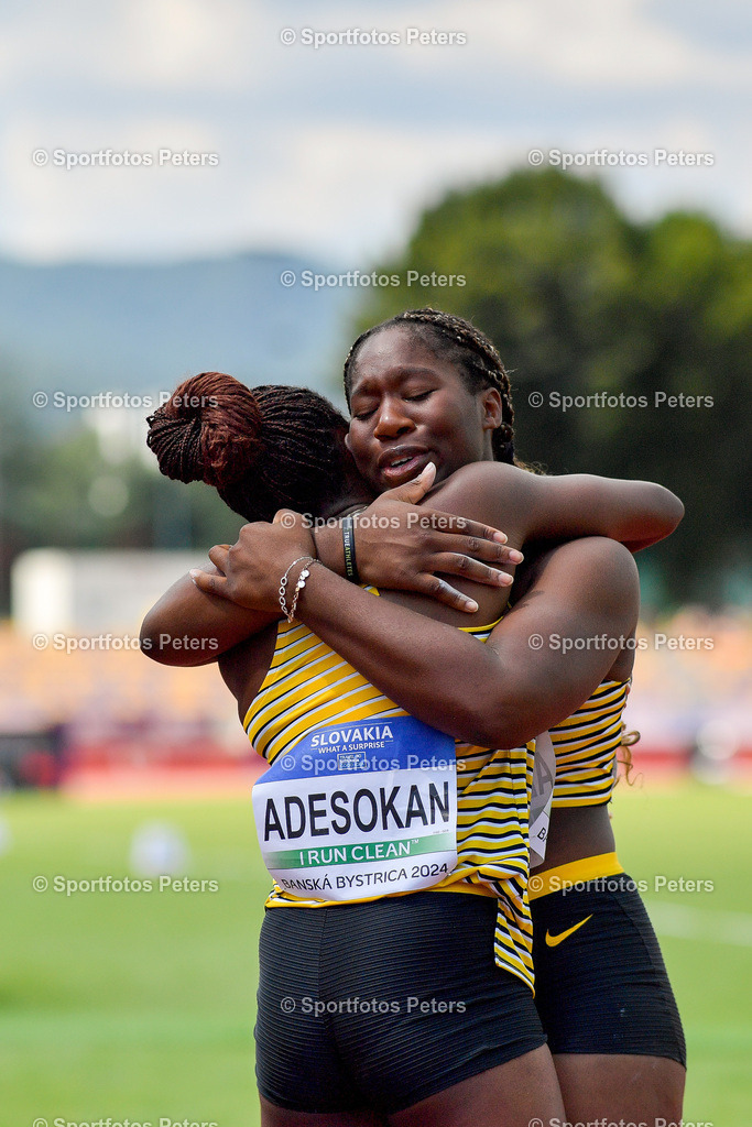 U18 EM - Tag 4_22 | European Athletics U18 Championships am 21.07.2024 in Banska Brystica; Diskuswurf, Favour Adesokan und Nadjela Wepiwé.Foto: Kai Peters - Realisiert mit Pictrs.com
