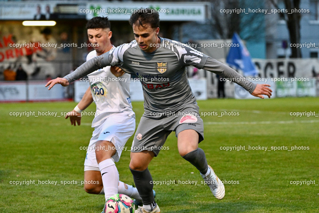 SAK vs. ASKÖ Köttmannsdorf | #17 Timo Todor-Kostic SAK, #20 Daniel Hans Genser ASKÖ Köttmannsdorf, SAK vs. ASKÖ Köttmannsdorf, SAK vs. ASKÖ Köttmannsdorf am 02.04.2026 in Klagenfurt (Sportpark Welzenegg), Austria, (Photo by Bernd Stefan)