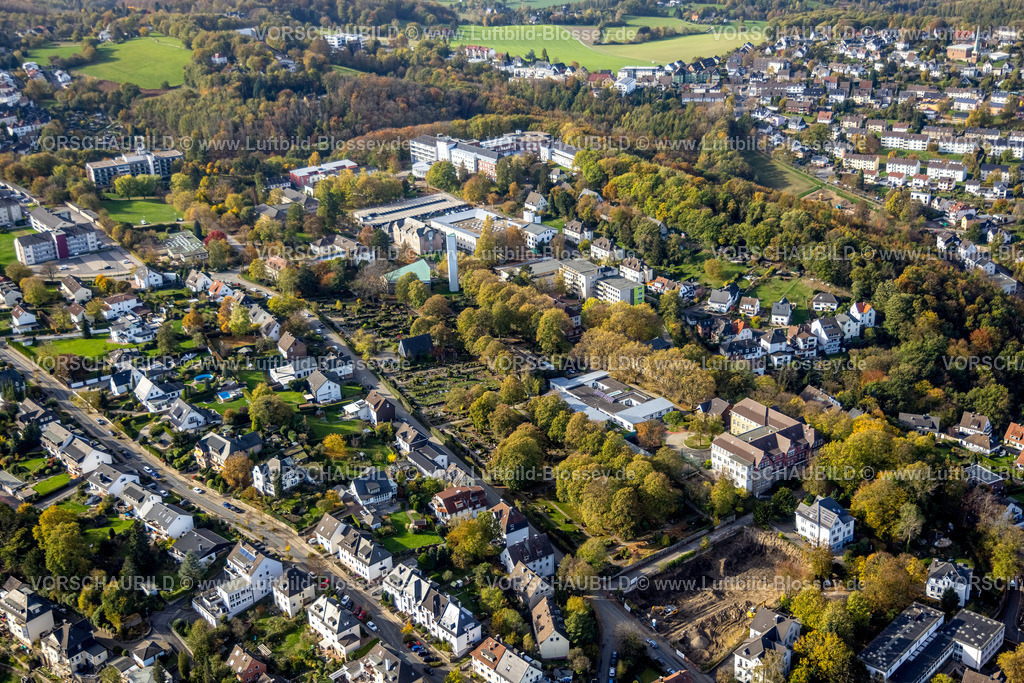 Wetter221017369 | Luftbild, Ortsansicht Volmarstein, Klinik Volmarstein, Evangelische Stiftung Volmarstein Johanna Helenen Haus, Marianne-Behrs-Haus, Friedhof Volmarstein, Volmarstein, Wetter, Ruhrgebiet, Nordrhein-Westfalen, Deutschland