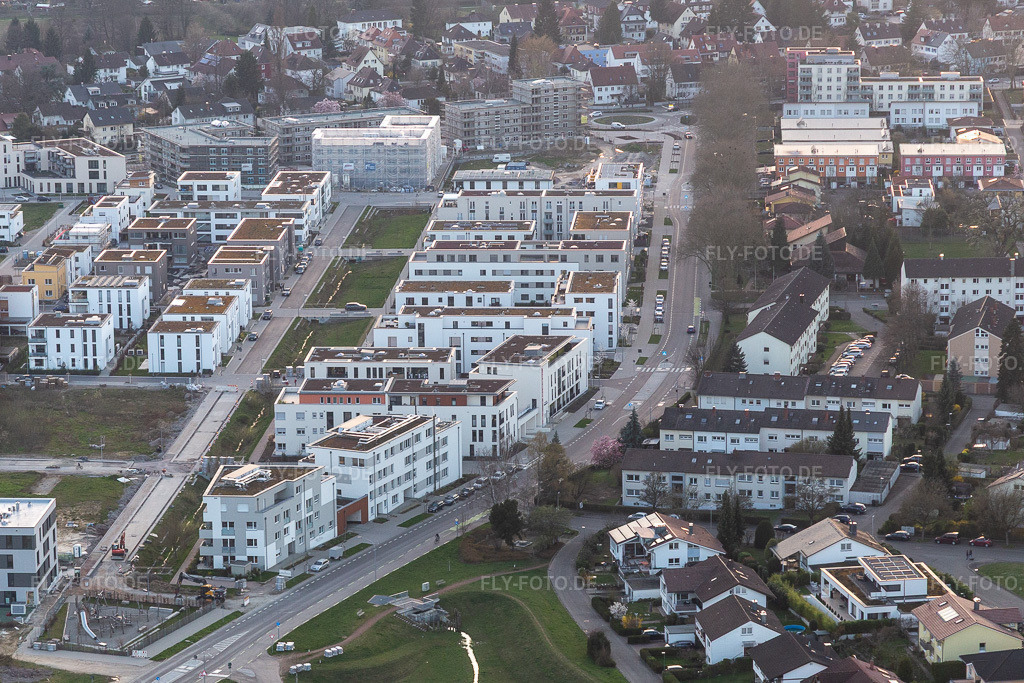 Luftbild: Im Seidenfaden in Offenburg im Bundesland Baden-Württemberg in Deutschland. Foto: IMG_120427.jpg vom 17.03.2020 durch Werner Riehm/FLY-FOTO.de
