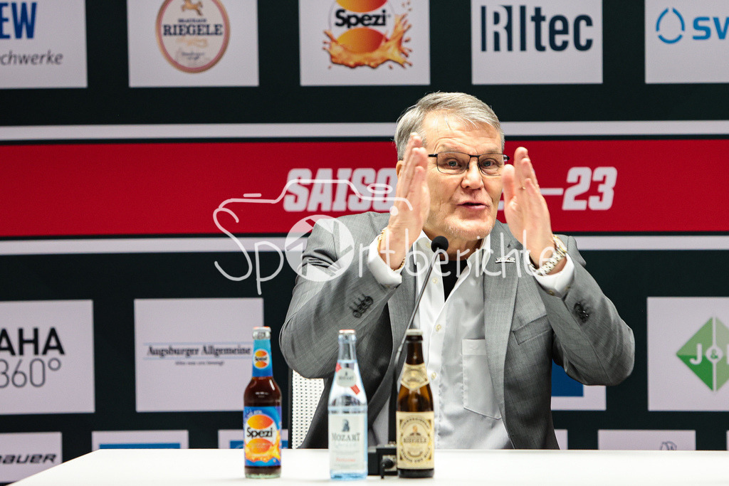Augsburger Panther - EHC Red Bull Muenchen | Augsburgs Neuer Trainer Kai SUIKKANEN bei der Pressekonferenz nach der Partie
