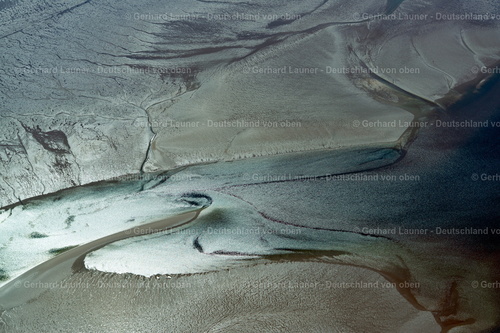 3801601 | Wattstrukturen bei Hallig Südfall, Nationalpark Schleswig-Holsteinisches Wattenmeer