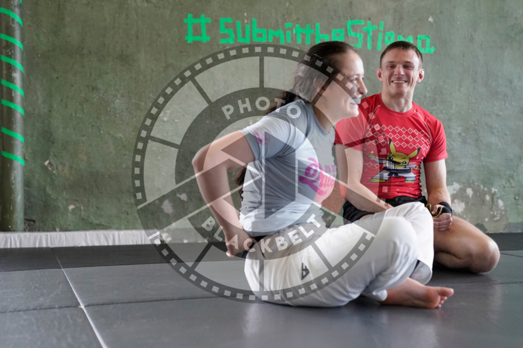 20240413PBB6352 | Fighters compete during the Grapplethon 24hours of rolling for a reason in Hamburg, Germany, on April 13, 2024.