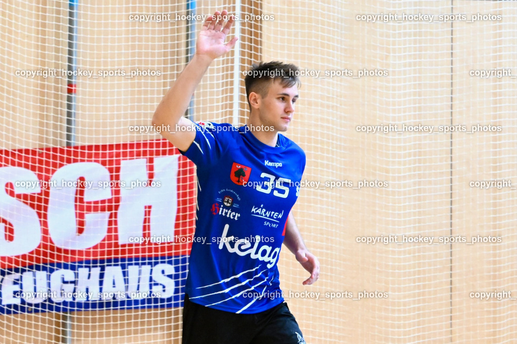 SC Ferlach vs. HSG Holding Graz 23.9.2023 | #35 JURANIC Jura Egon SC Ferlach, SC Ferlach vs. HSG Holding Graz 23.9.2023, SC Ferlach vs. HSG Holding Graz am 23.09.2023 in Bleiburg (Ballspielhalle Ferlach), Austria, (Photo by Bernd Stefan)
