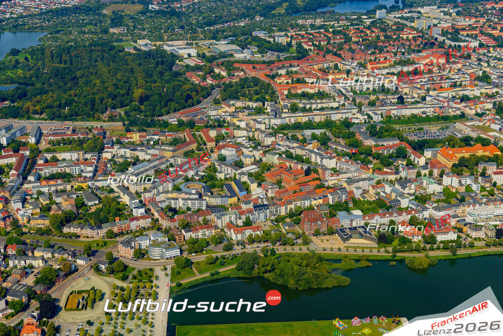Schrägluftbild  Paulsstadt  Schwerin - Das Luftbild wurde 2025 vom UL-Flugzeug heraus erstellt (ohne Drohne- keine Drohnenaufnahme ) - Hochauflösende Luftaufnahme -Nicht vergleichbar mit Google Maps oder Satelittenbilder- Die Geschenkidee !Mit Lizenz und Bildrechte bestellbar