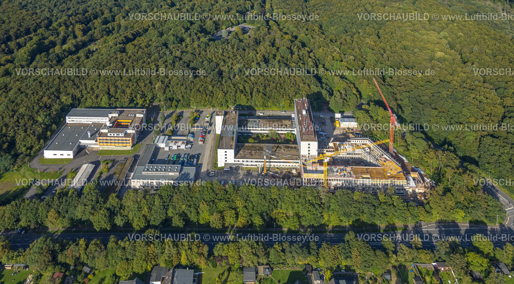 Hagen230903143-2 | Luftbild, Baustelle und Neubau an der Polizeiwache Hoheleye, Information und Technik NRW Niederlassung Hagen Gebäude, Altenhagen, Hagen, Sauerland, Nordrhein-Westfalen, Deutschland