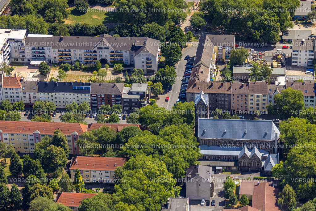 Dortmund220705449 | Luftbild, kath. Kirche St. Aposteln, Hafen, Dortmund, Ruhrgebiet, Nordrhein-Westfalen, Deutschland