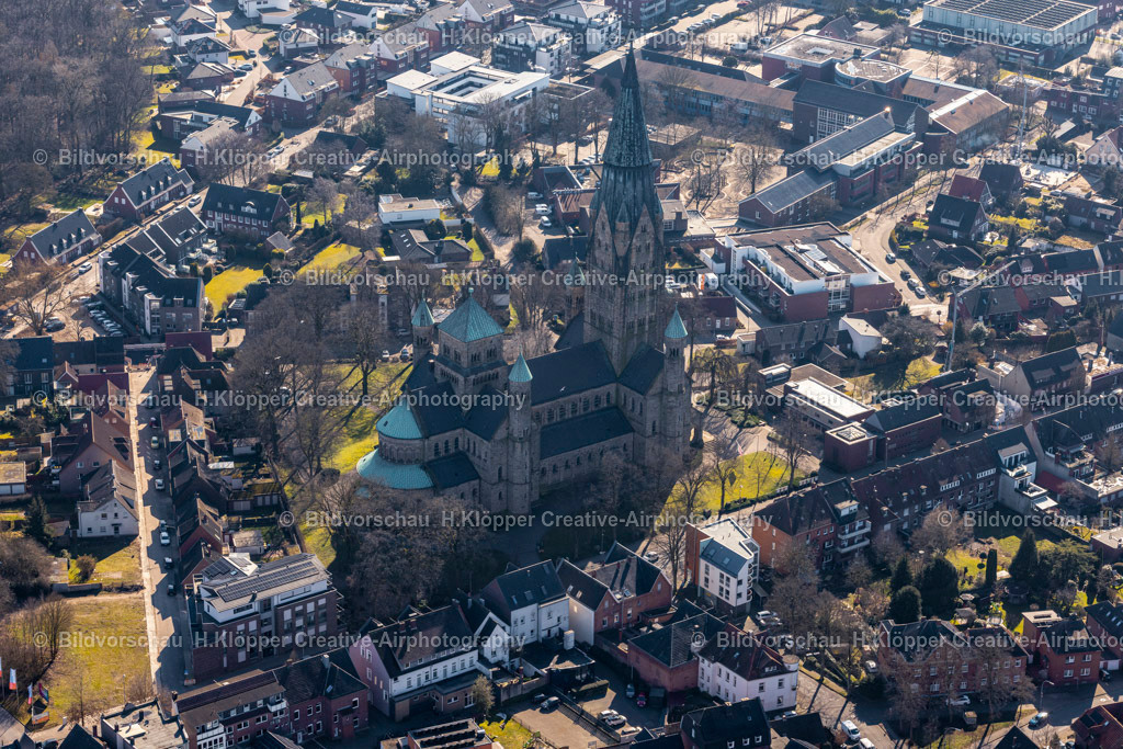 Luftbilder Rheine-8280 | Luftbildfotografie Kirchengebäude der Basilika St. Antonius - Realisiert mit Pictrs.com