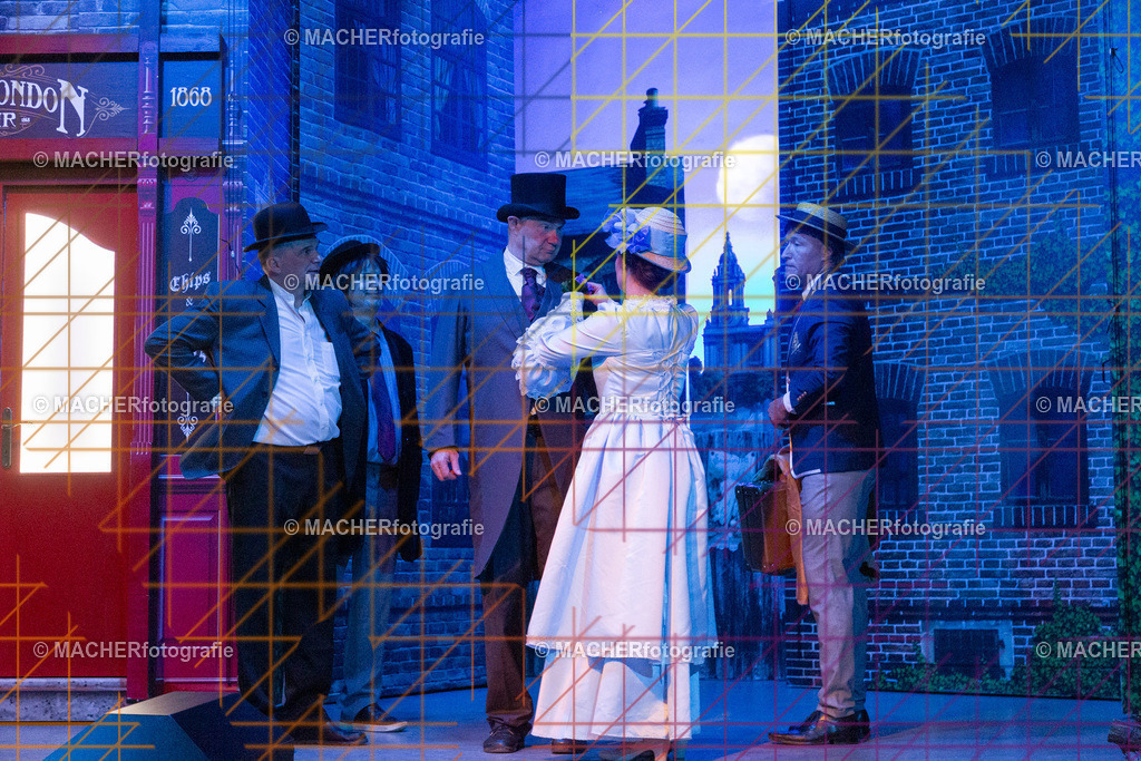 367_MFL-2025 | Portraitbilder von Regisseur; Darsteller; Techniker; Maske; Kostüme; Chor; Musiker; Bilderserie der Generalprobe und der Premierenvorstellung, Szenenbilder; Ausdrucksstudien; Bühnenüberblick; Bühnenkulissen; Pressefotos inkl. Redaktionsfoto Darstellergruppe.