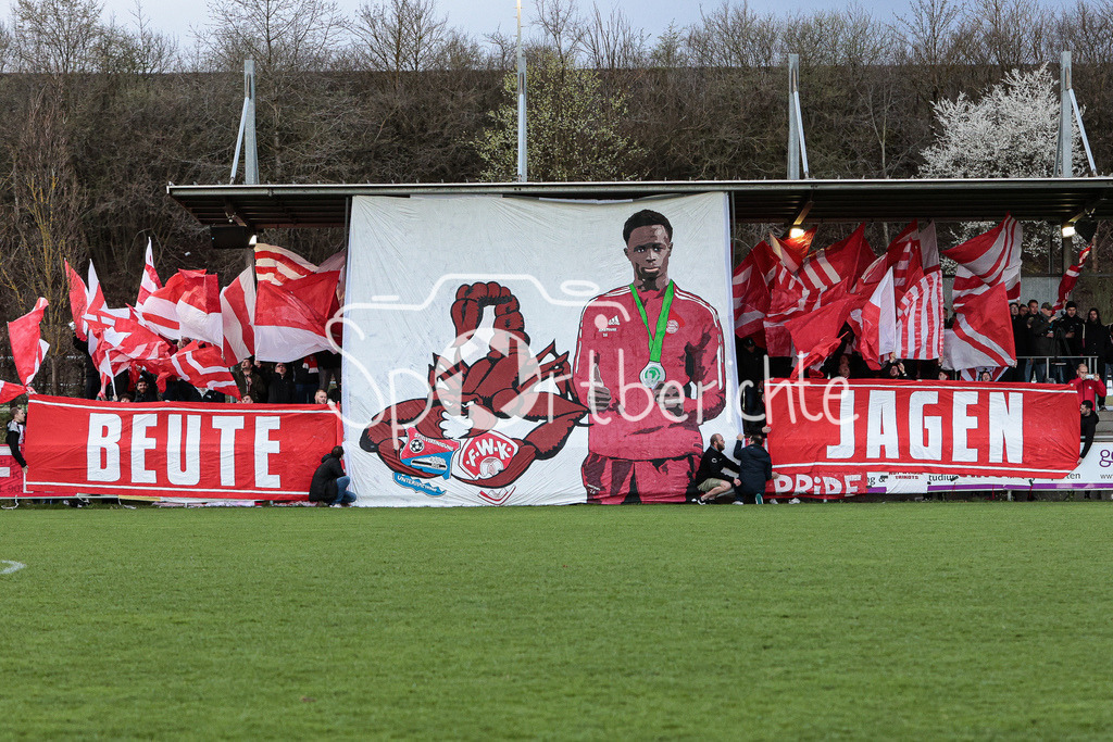 SV Heimstetten - FC Bayern Amateure | Die Fans der Amateure zeigen vor Anpfiff eine Choreografie / SpVgg Unterhaching / Wuerzburger Kickers
