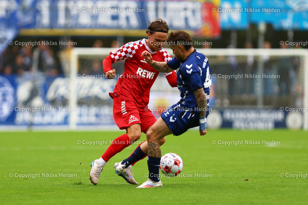 NH_FCEintrachtNorderstedt_VfBOldenburg_RegionalligaNord_03082025 | #7 Nick Gutmann (FC Eintracht Norderstedt), #44 Nico Knystock (VfB Oldenburg)Fußball I Herren I Regionalliga Nord I Saison 2025-2026  I 2. Spieltag I FC Eintracht Norderstedt - VfB Oldenburg I 03.08.2025 I Edmund-Plambeck-Stadion