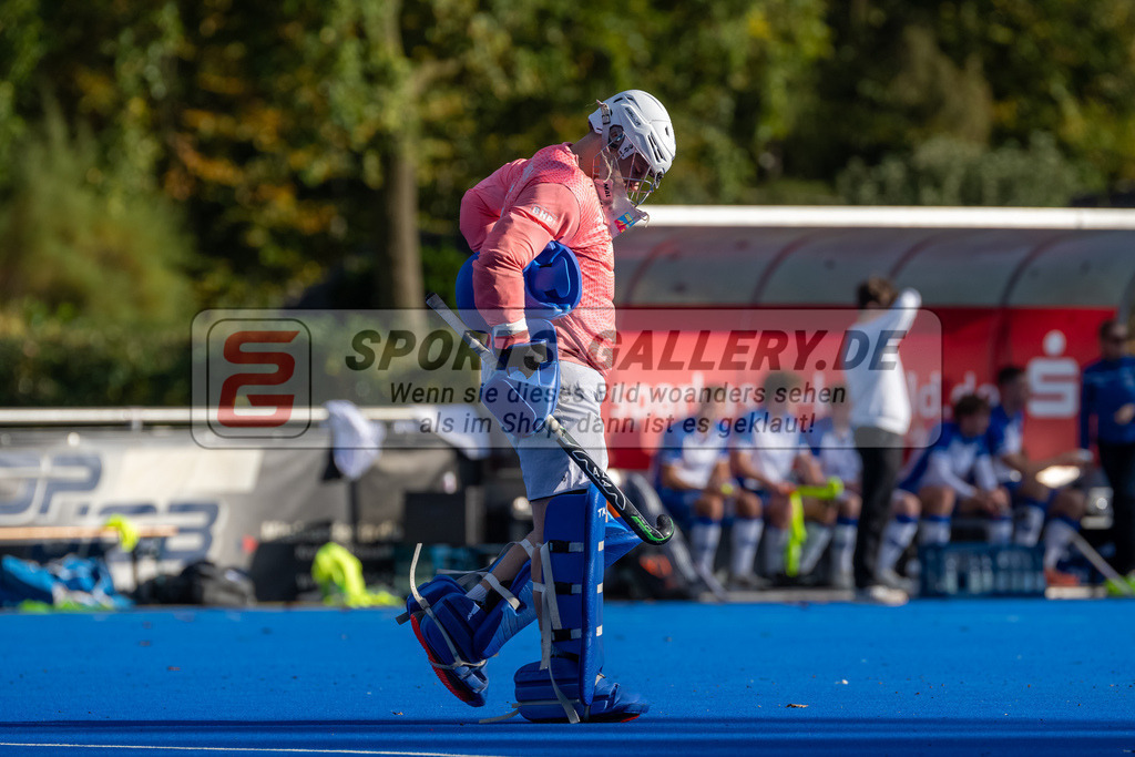 HK_20241019_107941 | 1. Bundesliga Herren Crefelder HTC - Großflottbeker THGC am 19.10.2024 CHTC, Krefeld , Nicolas Wellan Torwart ( GTHGC #21 )