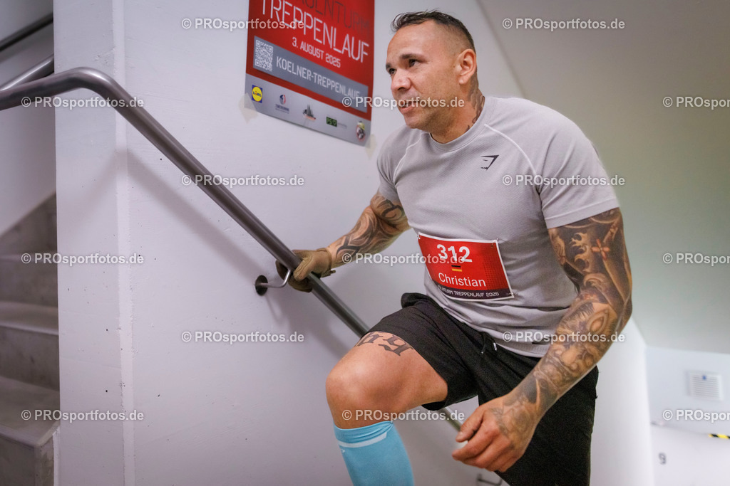 KölnTurm Treppenlauf; Köln, 03.08.2025 | Impressionen vom KölnTurm Treppenlauf am 03.08.2025 in Köln (Nordrhein-Westfalen). 