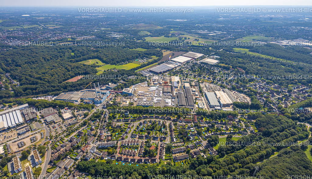 Gladbeck240806799 | Luftbild, Gewerbegebiet Bottroper Straße, Ortsansicht Ellinghorst, Gladbeck, Ruhrgebiet, Nordrhein-Westfalen, Deutschland