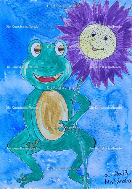 MaStroGa-163424 | Kunstdruck von handgemalter Postkarte. | Art print from hand painted postcard. - Realisiert mit Pictrs.com