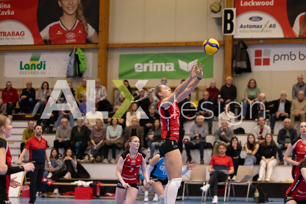 Volleyball I Frauen I Saison 2025-2026 I Volleyball NLA | Women I 1/2 Finals I  VC Kanti Schaffhausen - Sm'Aesch Pfeffingen I 18.03.2026 | 8 Lina-Marie Lieb (DE) (VC Kanti Schaffhausen) – Aussen - Realisiert mit Pictrs.com