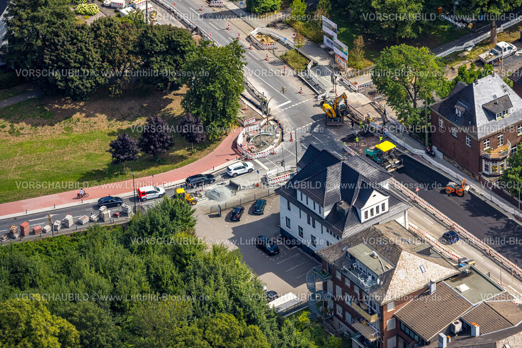 Hamm250700775Mitte | Luftbild, Straßenkreuzung Goethestraße (B63) Ecke Bismarckstraße mit Baustelle, Mitte, Hamm, Ruhrgebiet, Nordrhein-Westfalen, Deutschland