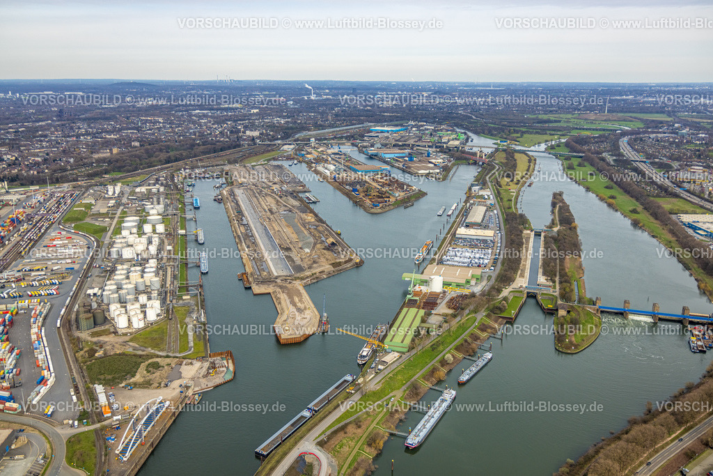 Duisburg230301692Nord | Luftbild, Duisburg Hafen, geplantes Containerterminal auf Kohleninsel, Duisburg Gateway Terminal, Ruhrort, Duisburg, Ruhrgebiet, Nordrhein-Westfalen, Deutschland