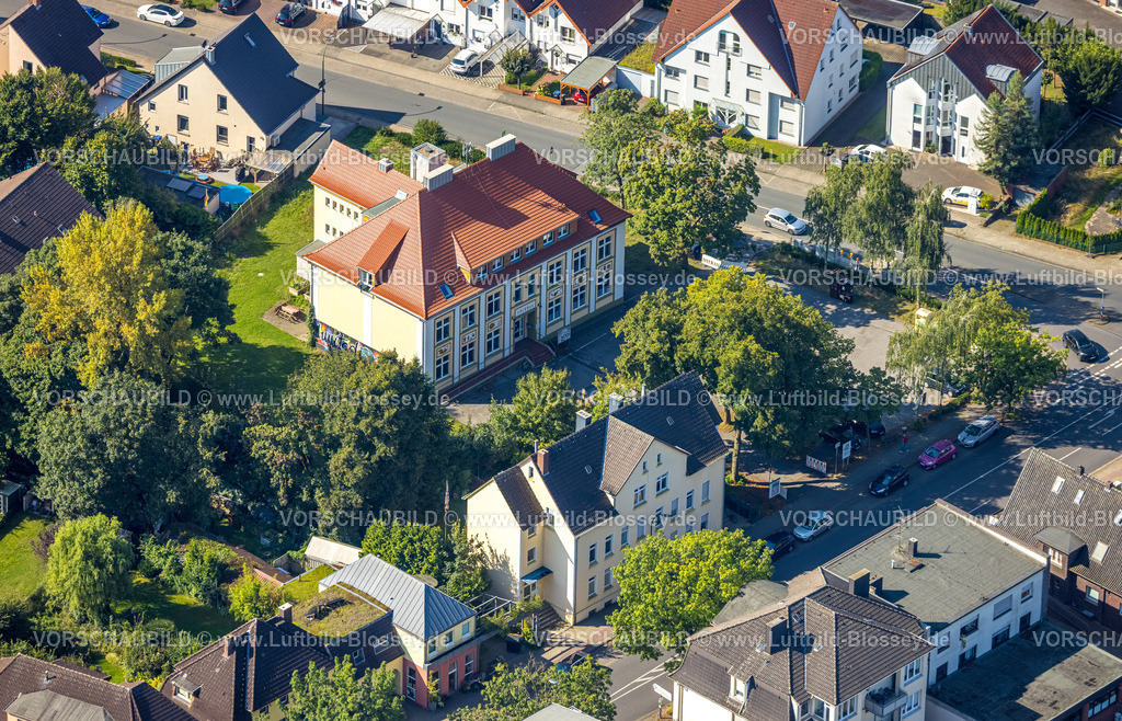 Hamm240805197 | Luftbild, Stadtteilzentrum Alte Schule Werries, Uentrop, Hamm, Ruhrgebiet, Nordrhein-Westfalen, Deutschland