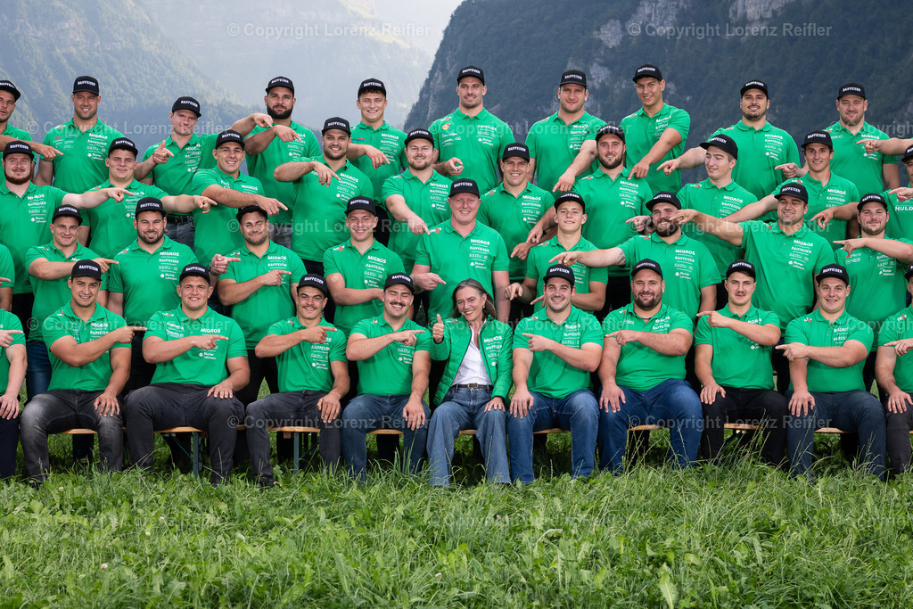 Schwingen -  ESAF Team NOSV 2025 | Mollis, 22.8.25, Schwingen - ESAF Team NOSV.Mit Sponsor Blumer-Lehmann