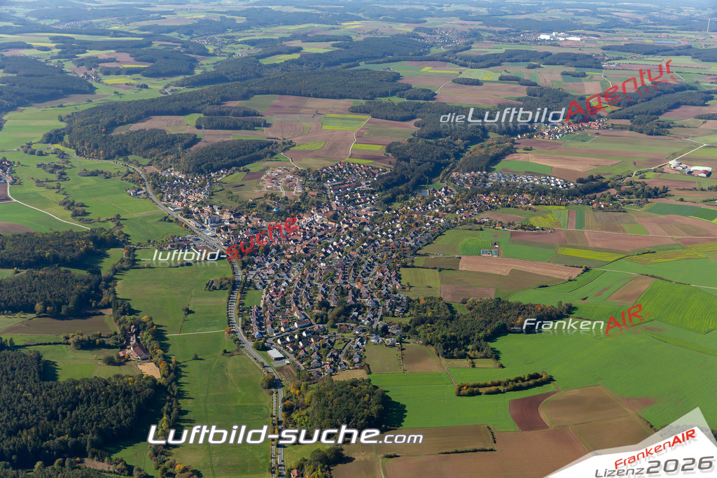 aktuelles Luftbild von  Grosshabersdorf - Luftaufnahme wurde 2019 von https://frankenair.de mittels Flugzeug (keine Drohne) erstellt.